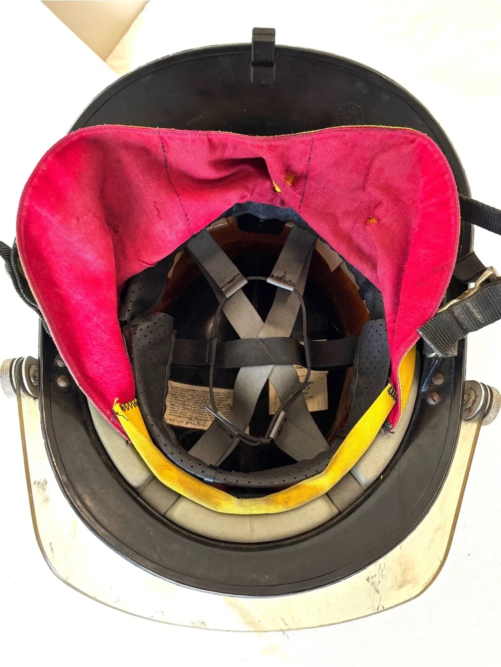 Cairns & Bros Fire Department Helmet Rescue Black 1979 Kern California Shield